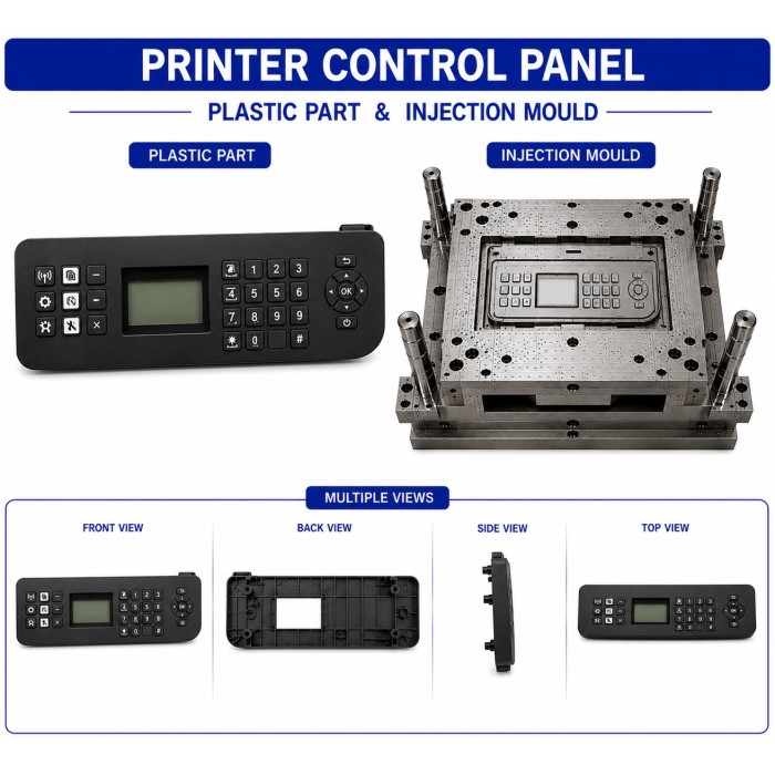Printer Plastic Control Panel