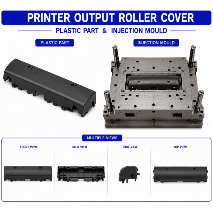Printer Plastic Output Roller Cover 