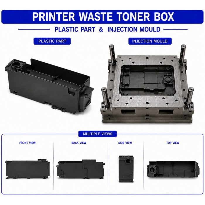 Printer Plastic Waste Toner Box 