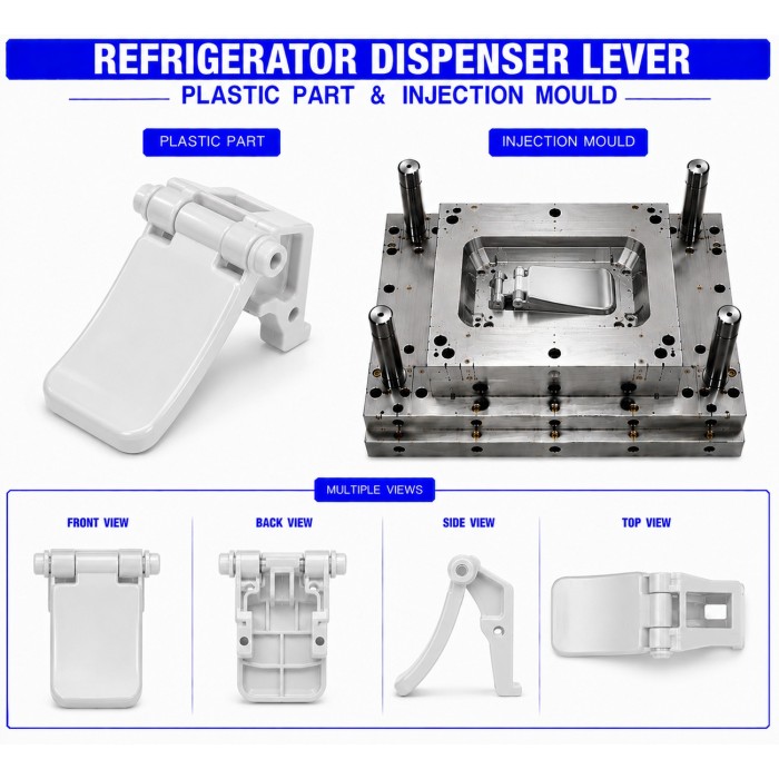 Refrigerator Plastic Dispenser Lever Refrigerator Plastic Dispenser Lever