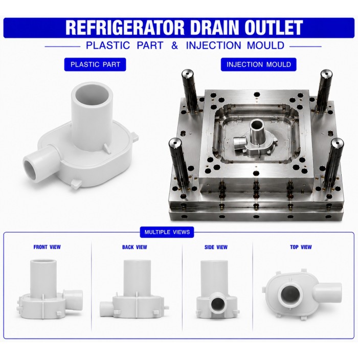 Refrigerator Plastic Drain Outlet