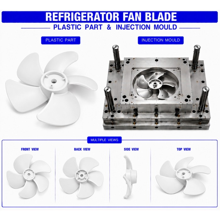 Refrigerator Plastic Fan Blade Refrigerator Plastic Fan Blade