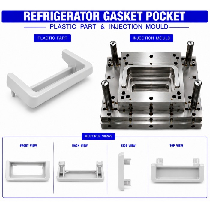 Refrigerator Plastic Gasket Pocket 