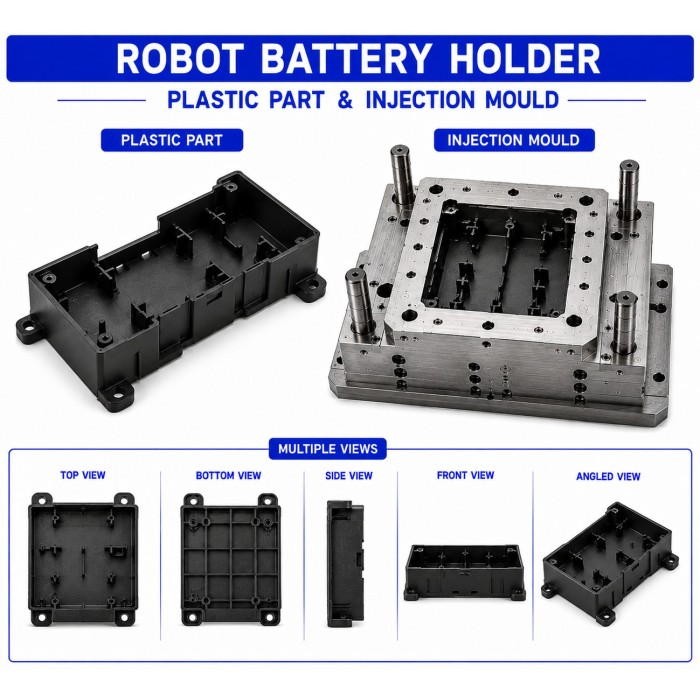 Robot Plastic Battery Holder Mould and Moulding Services Robot Plastic Battery Holder Mould and Moulding Services