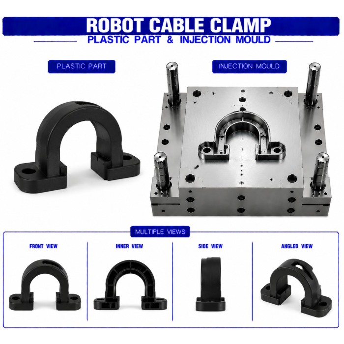 Robot Plastic Cable Clamp Mould and Moulding Services Robot Plastic Cable Clamp Mould and Moulding Services