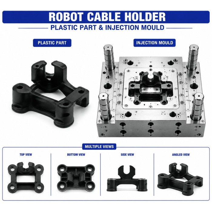Robot Plastic Cable Holder Mould and Moulding Services Robot Plastic Cable Holder Mould and Moulding Services