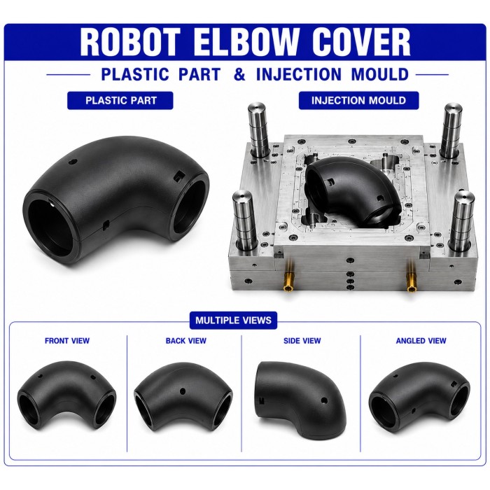 Robot Plastic Elbow Cover Mould and Moulding Services Robot Plastic Elbow Cover Mould and Moulding Services