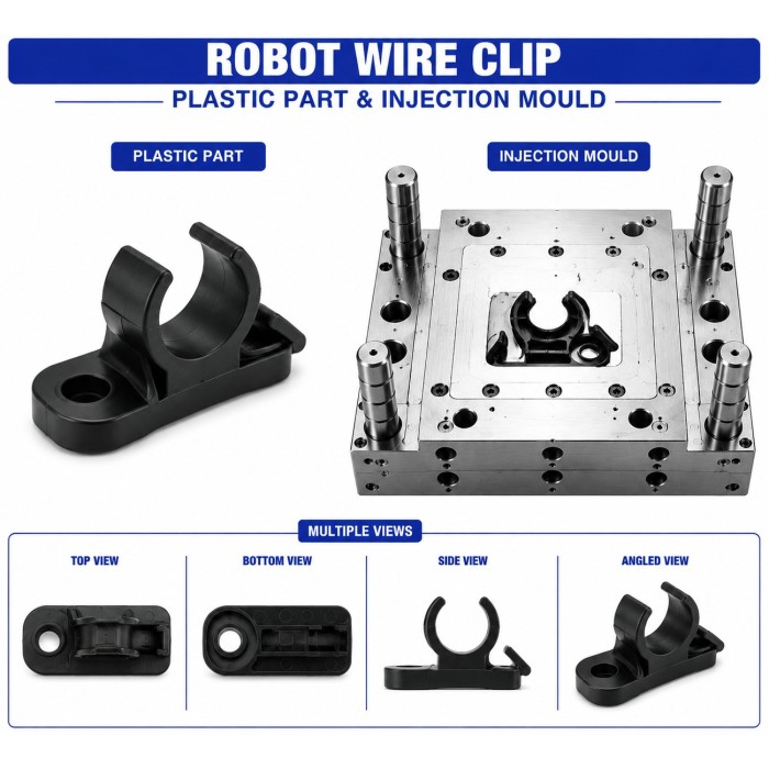 Robot Plastic Wire Clip Mould and Moulding Services Robot Plastic Wire Clip Mould and Moulding Services