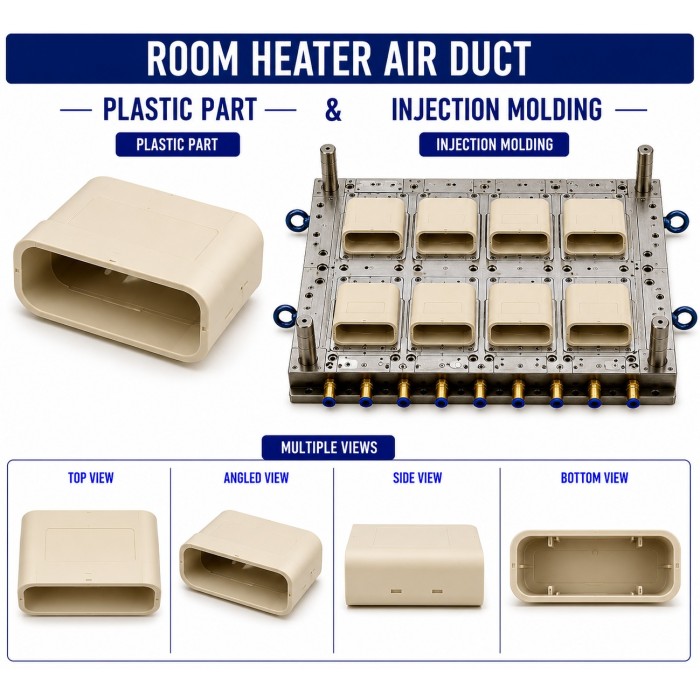 Room Heater Plastic Air Duct Mould and Moulding Service Room Heater Plastic Air Duct Mould and Moulding Service