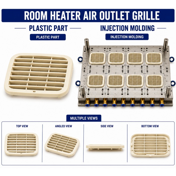 Room Heater Plastic Air Outlet Grille Mould and Moulding Service Room Heater Plastic Air Outlet Grille Mould and Moulding Service
