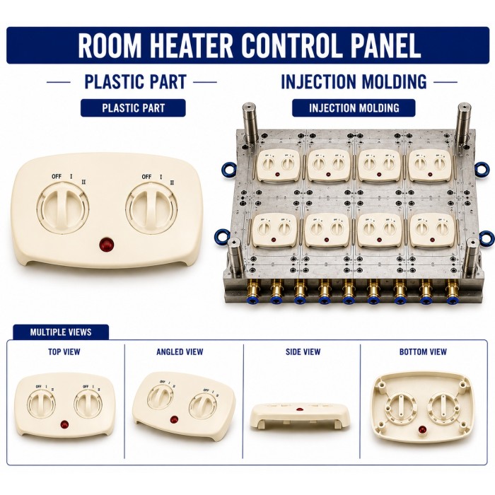 Room Heater Plastic Control Panel Mould and Moulding Service