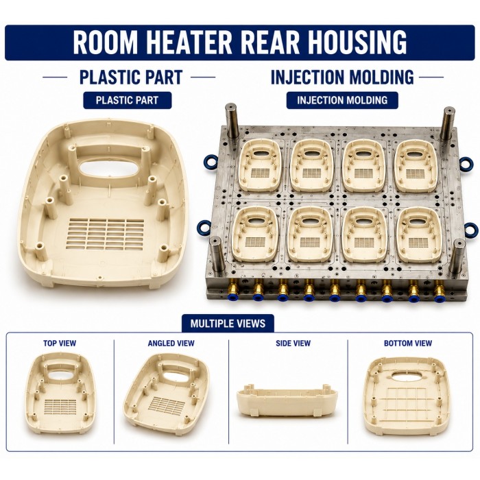 Room Heater Plastic Rear Housing Mould and Moulding Service Room Heater Plastic Rear Housing Mould and Moulding Service