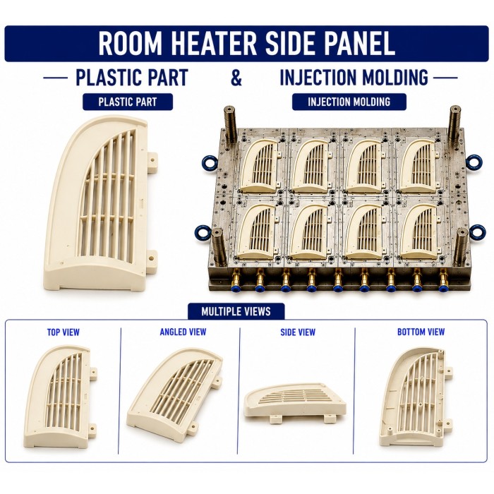Room Heater Plastic Side Panel Mould and Moulding Service Room Heater Plastic Side Panel Mould and Moulding Service