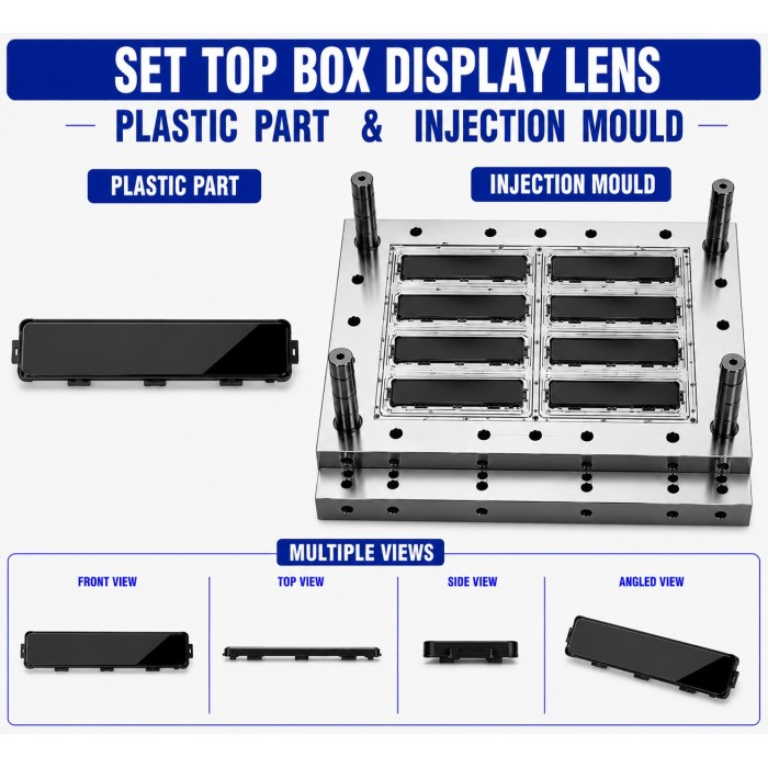 Set Top Box Plastic Display Lens Mould and Moulding Service