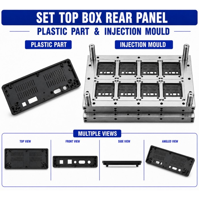 Set Top Box Plastic Rear Panel Mould and Moulding Service