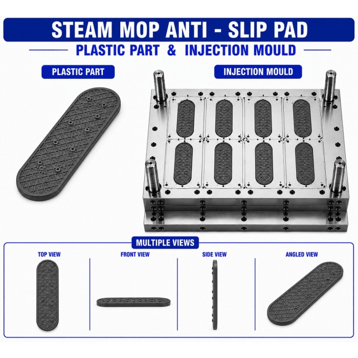 Steam Mop Plastic Anti Slip Pad Mould and Moulding Service