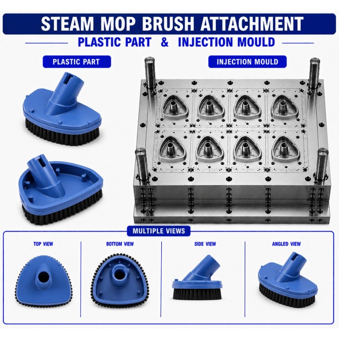 Steam Mop Plastic Brush Attachment Mould and Moulding Service