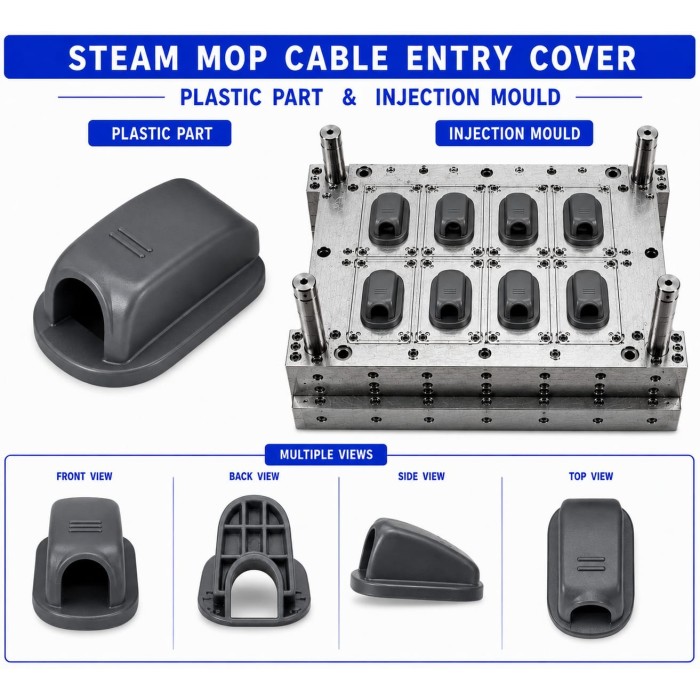 Steam Mop Plastic Cable Entry Cover Mould and Moulding Service