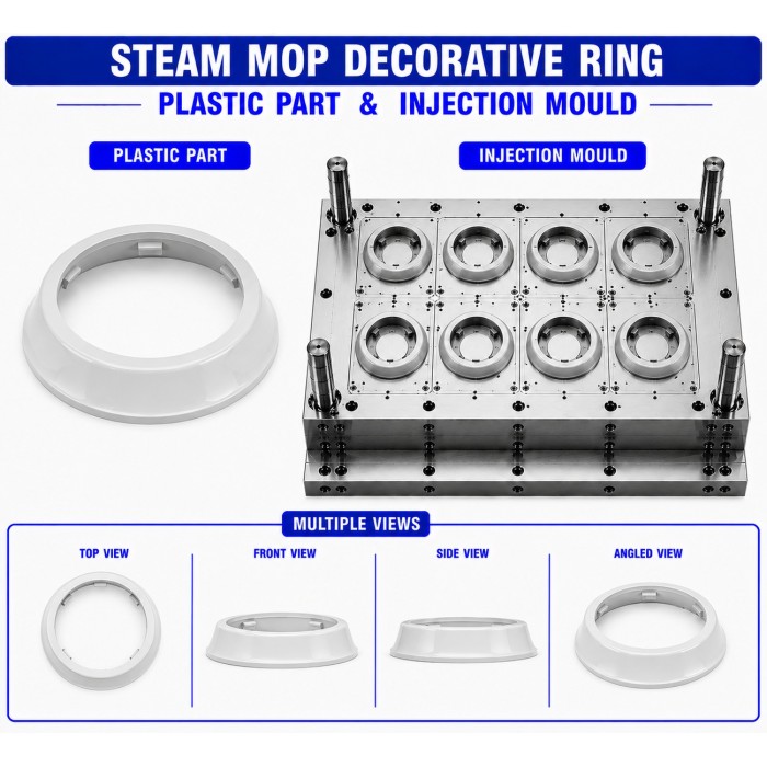 Steam Mop Plastic Decorative Ring Mould and Moulding Service
