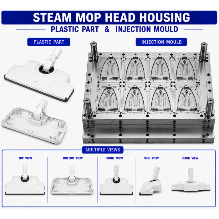 Steam Mop Plastic Head Housing Mould and Moulding Service