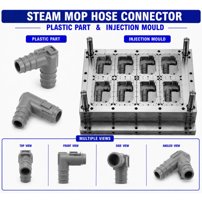 Steam Mop Plastic Hose Connector Mould and Moulding Service