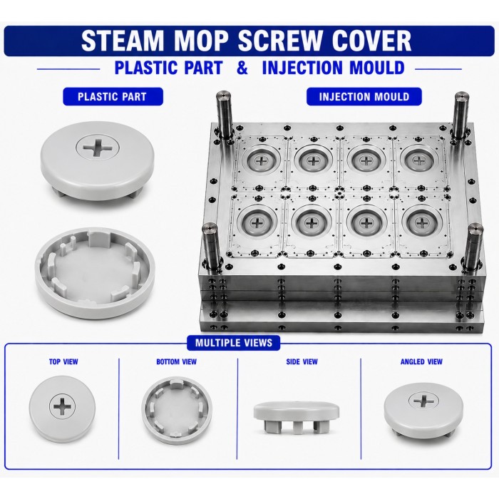 Steam Mop Plastic Screw Cover Mould and Moulding Service