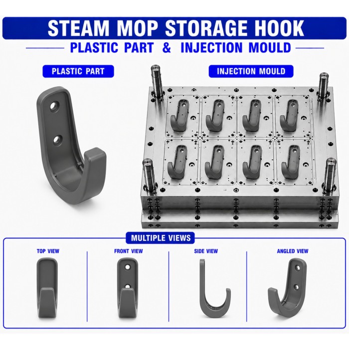 Steam Mop Plastic Storage Hook Mould and Moulding Service