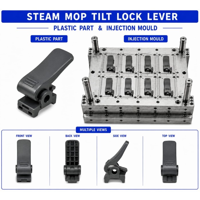 Steam Mop Plastic Tilt Lock Lever Mould and Moulding Service