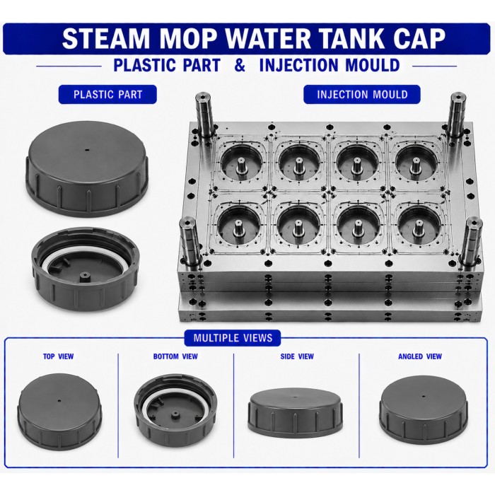 Steam Mop Plastic Water Tank Cap Mould and Moulding Service