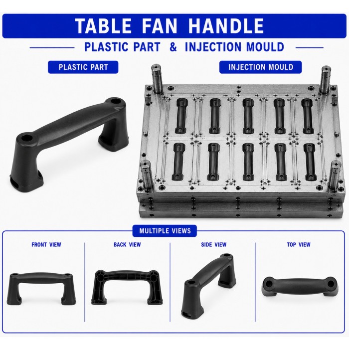 Table Fan Plastic Handle Mould and Moulding Service