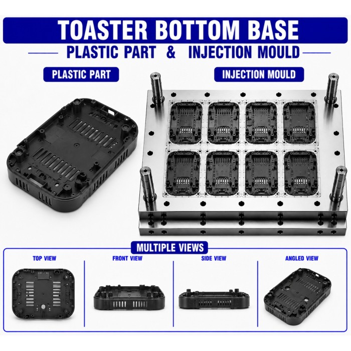 Toaster Plastic Bottom Base Mould and Moulding Services