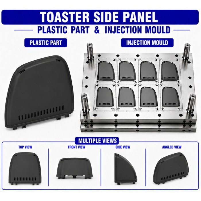 Toaster Plastic Side Panel Mould and Moulding Services Toaster Plastic Side Panel Mould and Moulding Services