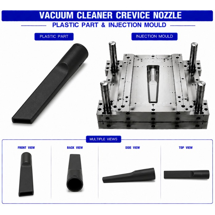 Vacuum Cleaner Plastic Crevice Nozzle 