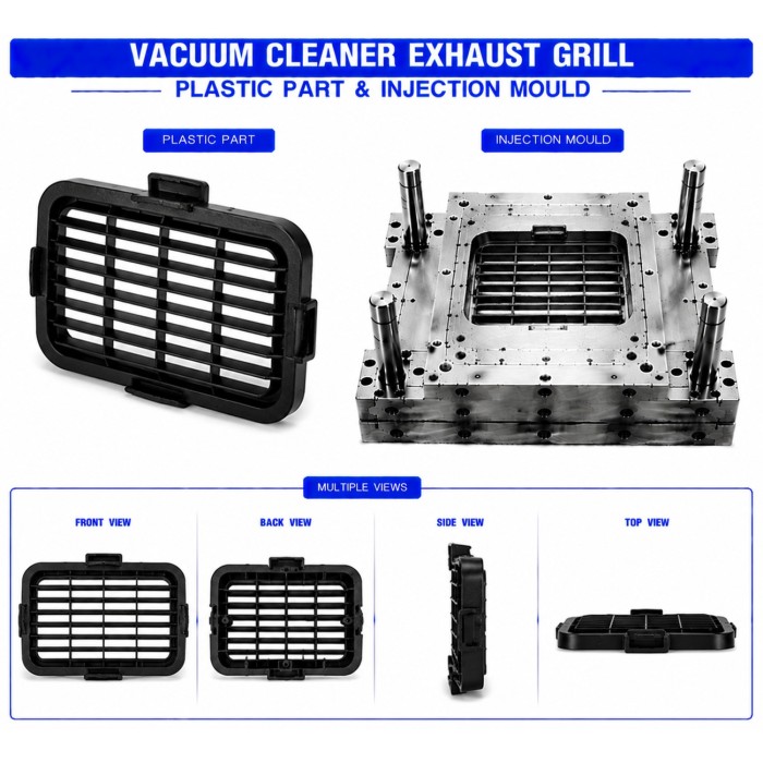 Vacuum Cleaner Plastic Exhaust Grill 