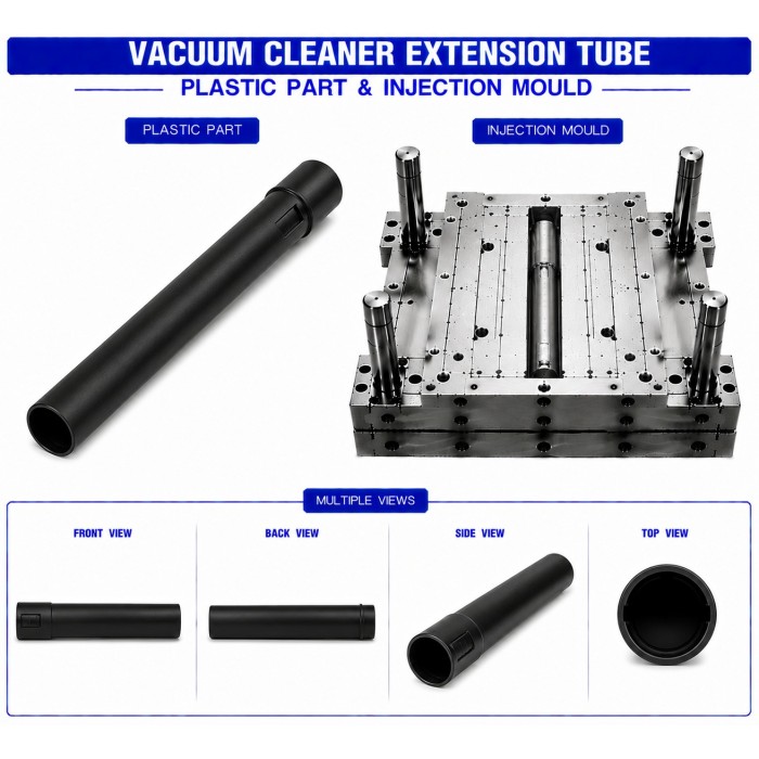 Vacuum Cleaner Plastic Extension Tube 