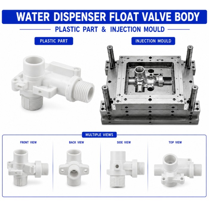 Water Dispenser Plastic Float Valve Body