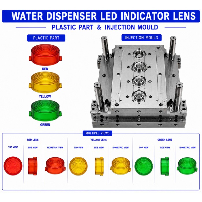 Water Dispenser Plastic LED Indicator Lens