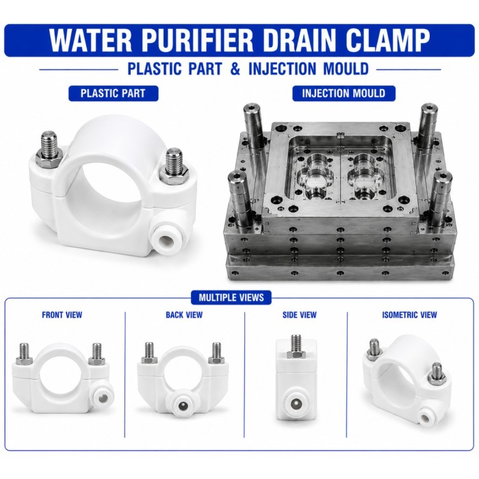Water Purifier Plastic Drain Clamp