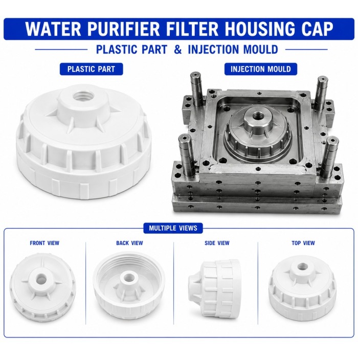 Water Purifier Plastic Filter Housing Cap