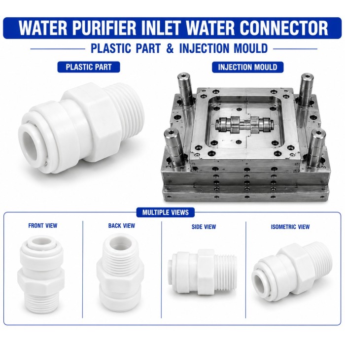 Water Purifier Plastic Inlet Water Connector 