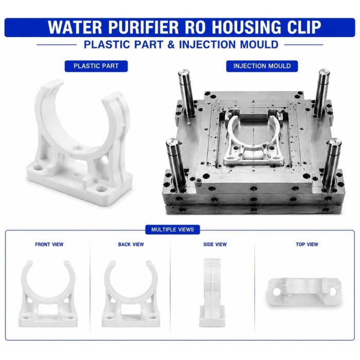 Water Purifier Plastic Ro Housing Clip