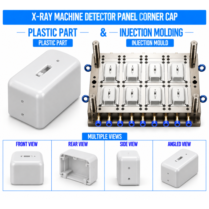 X-Ray Machine Plastic Detector Panel Corner Cap Mould and Moulding Service