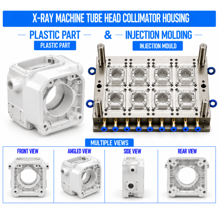 X-Ray Machine Plastic Tube Head Collimator Housing Mould and Moulding Service