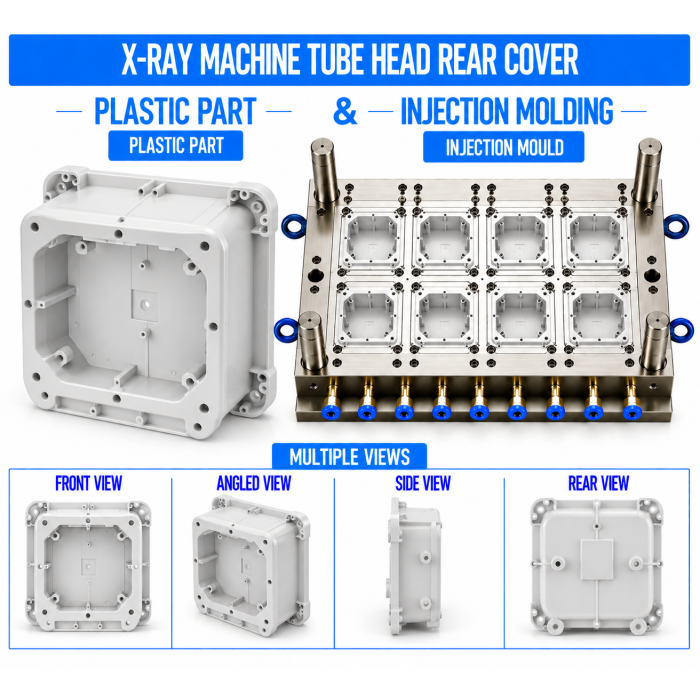 X-Ray Machine Plastic Tube Head Rear Cover Mould and Moulding Service