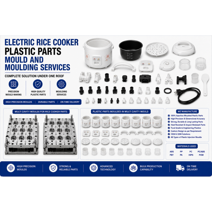 Electric Rice Cooker Plastic Parts Mould and Moulding Services
