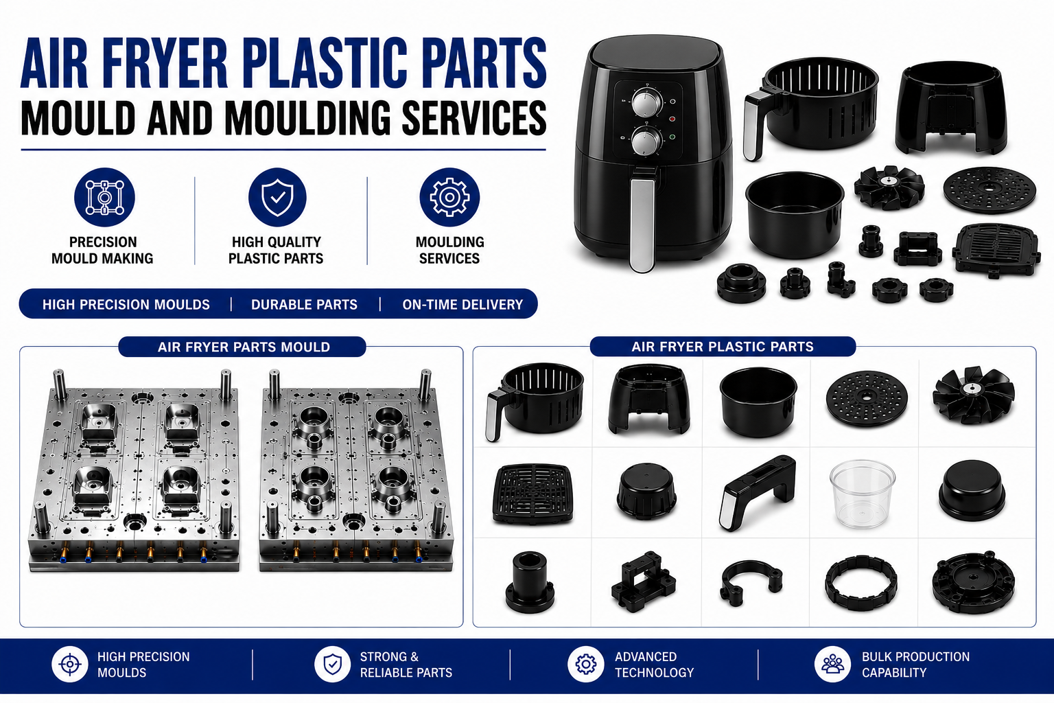 Air Fryer Plastic Parts Mould and Moulding Services