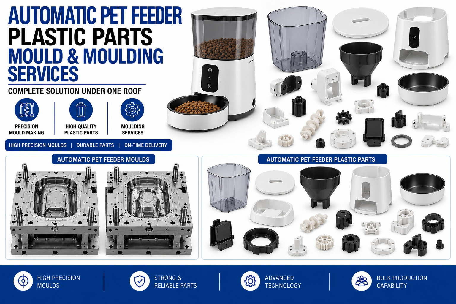 Automatic Pet Feeder Plastic Parts Mould and Moulding Services