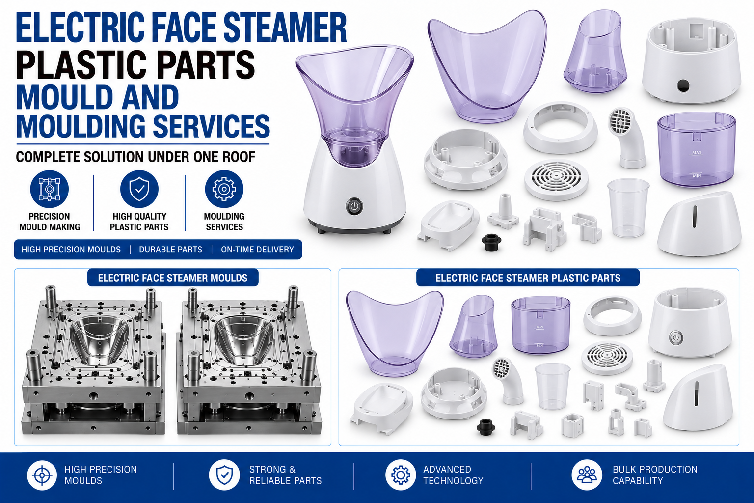 Electric Face Steamer Plastic Parts Mould and Moulding Services