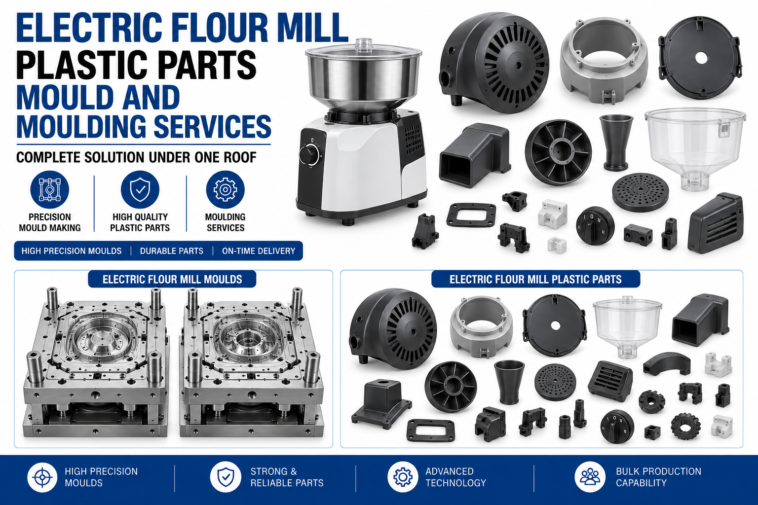 Electric Flour Mill Plastic Parts Mould and Moulding Services