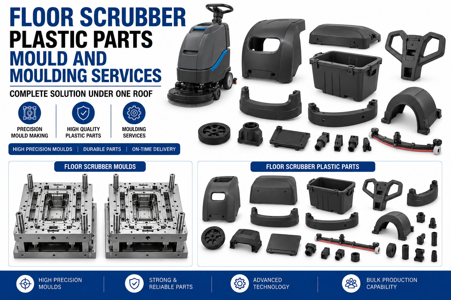 Floor Scrubber Plastic Parts Mould and Moulding Services